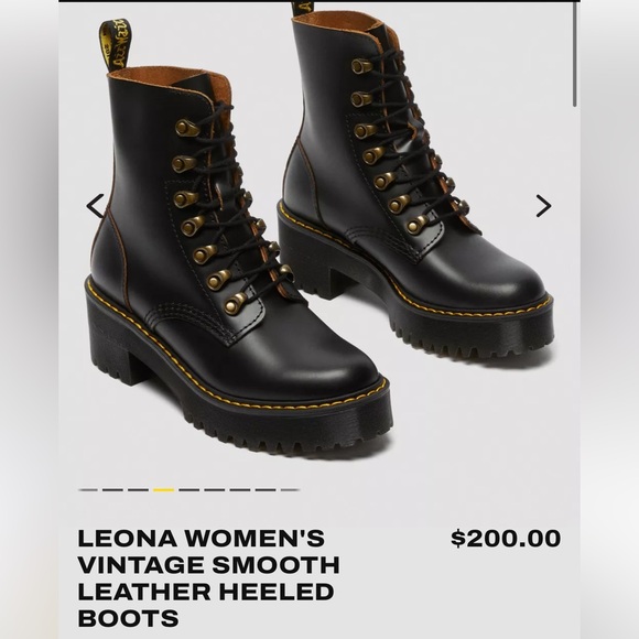 Dr. Martin Leona black platform boots size 7 - Picture 2 of 12